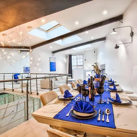 Deauville Luxury Blue Loft - Sauna And Inside Pool * 트로우빌쉬메르