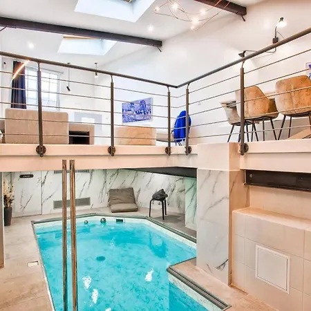 Deauville Luxury Blue Loft - Sauna And Inside Pool Apartment *