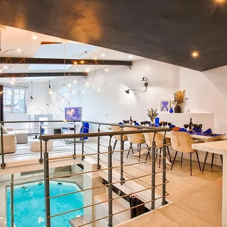 Deauville Luxury Blue Loft - Sauna And Inside Pool Apartment